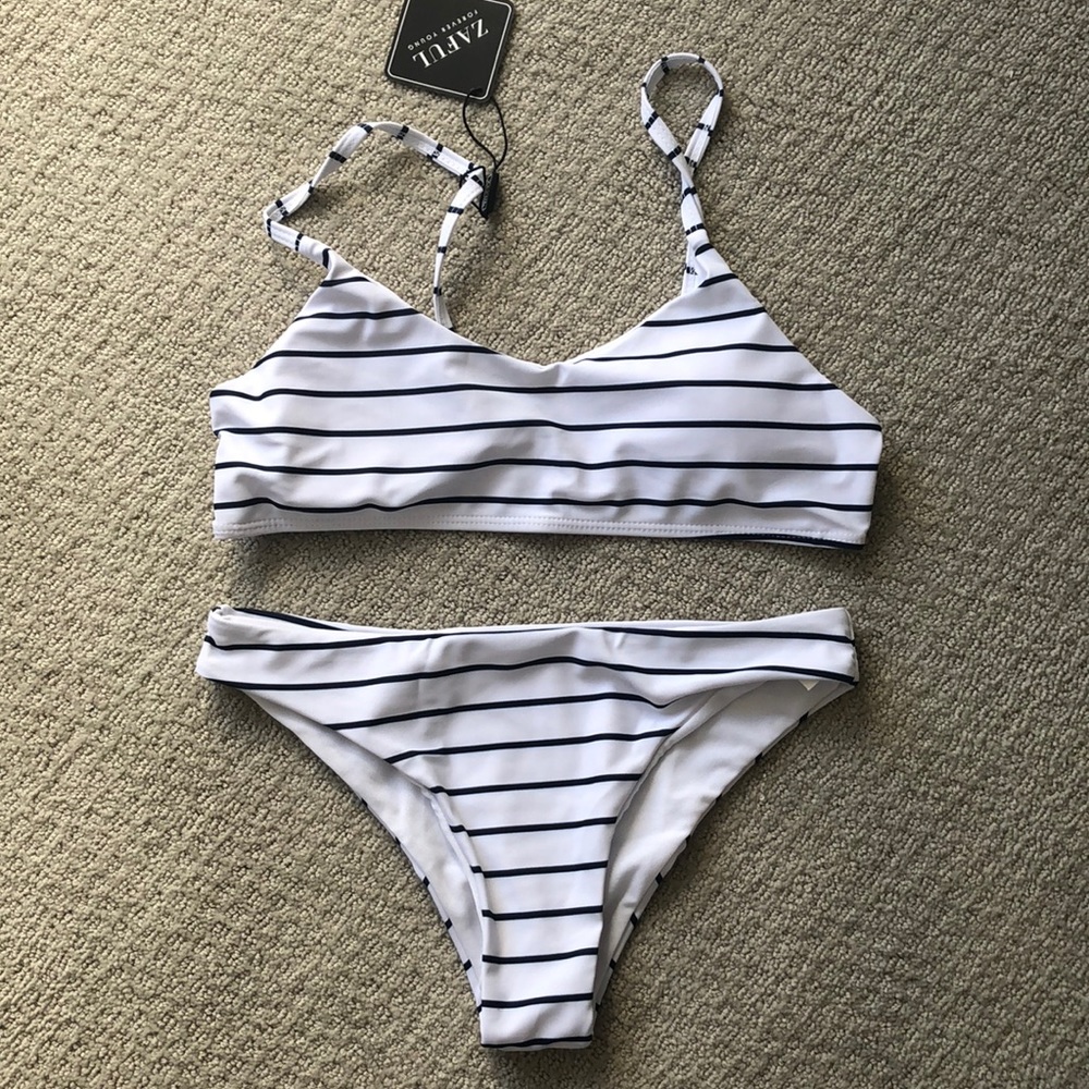 New striped swimsuit!